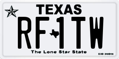 TX license plate RF1TW