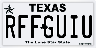 TX license plate RFFGUIU