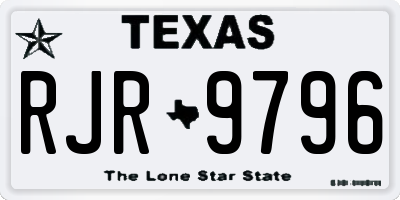 TX license plate RJR9796