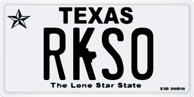 TX license plate RKS0