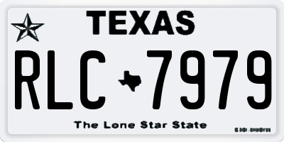 TX license plate RLC7979