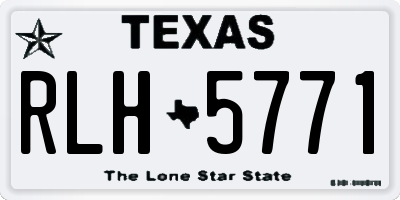 TX license plate RLH5771