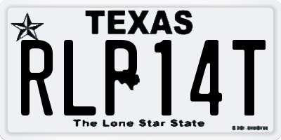 TX license plate RLP14T