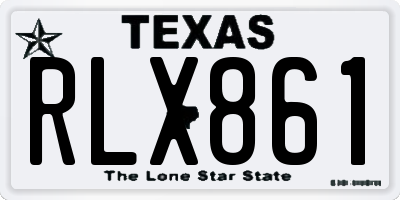 TX license plate RLX861