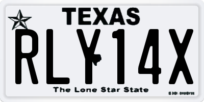 TX license plate RLY14X