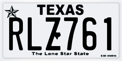 TX license plate RLZ761