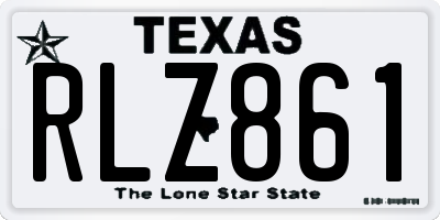 TX license plate RLZ861