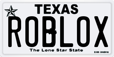 TX license plate ROBLOX