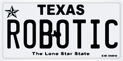 TX license plate ROBOTIC