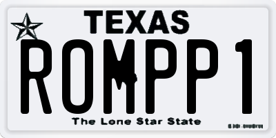 TX license plate ROMPP1