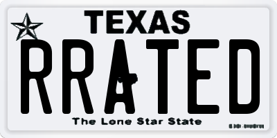 TX license plate RRATED