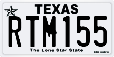 TX license plate RTM155