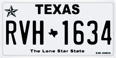 TX license plate RVH1634