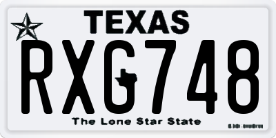 TX license plate RXG748
