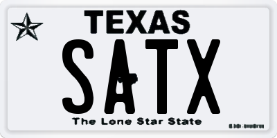 TX license plate SATX