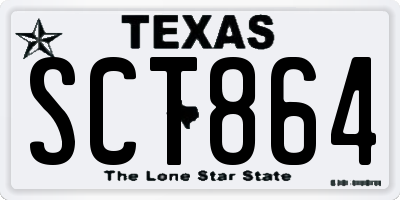 TX license plate SCT864