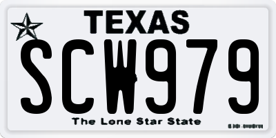 TX license plate SCW979