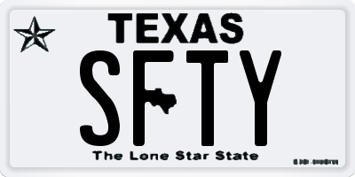 TX license plate SFTY