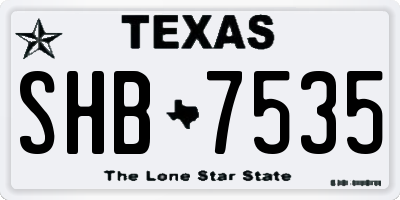 TX license plate SHB7535