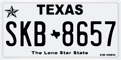 TX license plate SKB8657