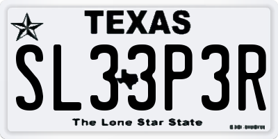 TX license plate SL33P3R