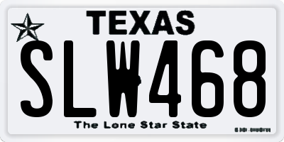 TX license plate SLW468