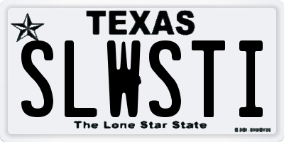 TX license plate SLWSTI