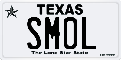 TX license plate SMOL