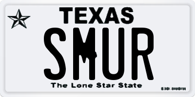 TX license plate SMUR