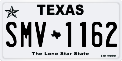 TX license plate SMV1162