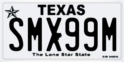 TX license plate SMX99M