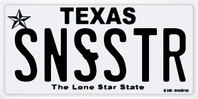 TX license plate SNSSTR