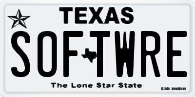 TX license plate SOFTWRE