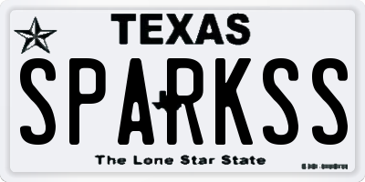 TX license plate SPARKSS