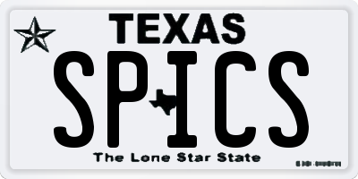 TX license plate SPICS