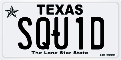 TX license plate SQU1D