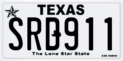 TX license plate SRD911