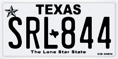 TX license plate SRL844