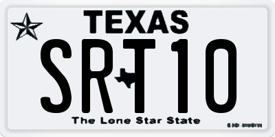 TX license plate SRT10