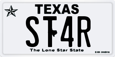 TX license plate ST4R