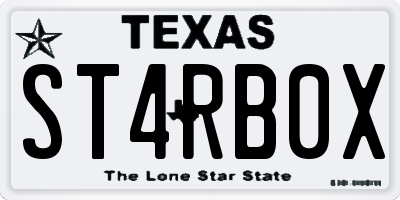 TX license plate ST4RB0X