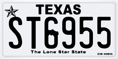 TX license plate ST6955