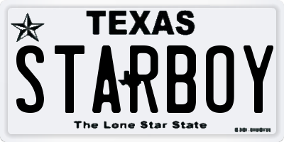 TX license plate STARBOY