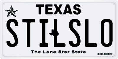 TX license plate STILSLO