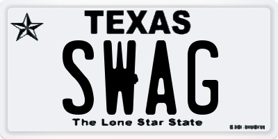 TX license plate SWAG