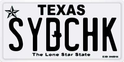 TX license plate SYDCHK