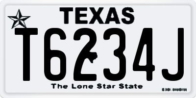 TX license plate T6234J