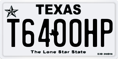 TX license plate T6400HP