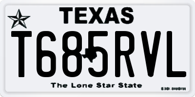 TX license plate T685RVL