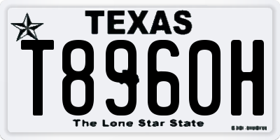 TX license plate T8960H